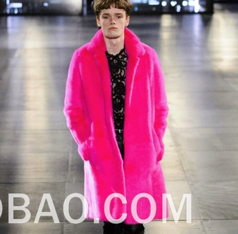 Мужской брендовый тонкий кожаный плащ GD Bigbang, длинное пальто 4XL 5XL, одежда для сцены, костюмы, S-5XL