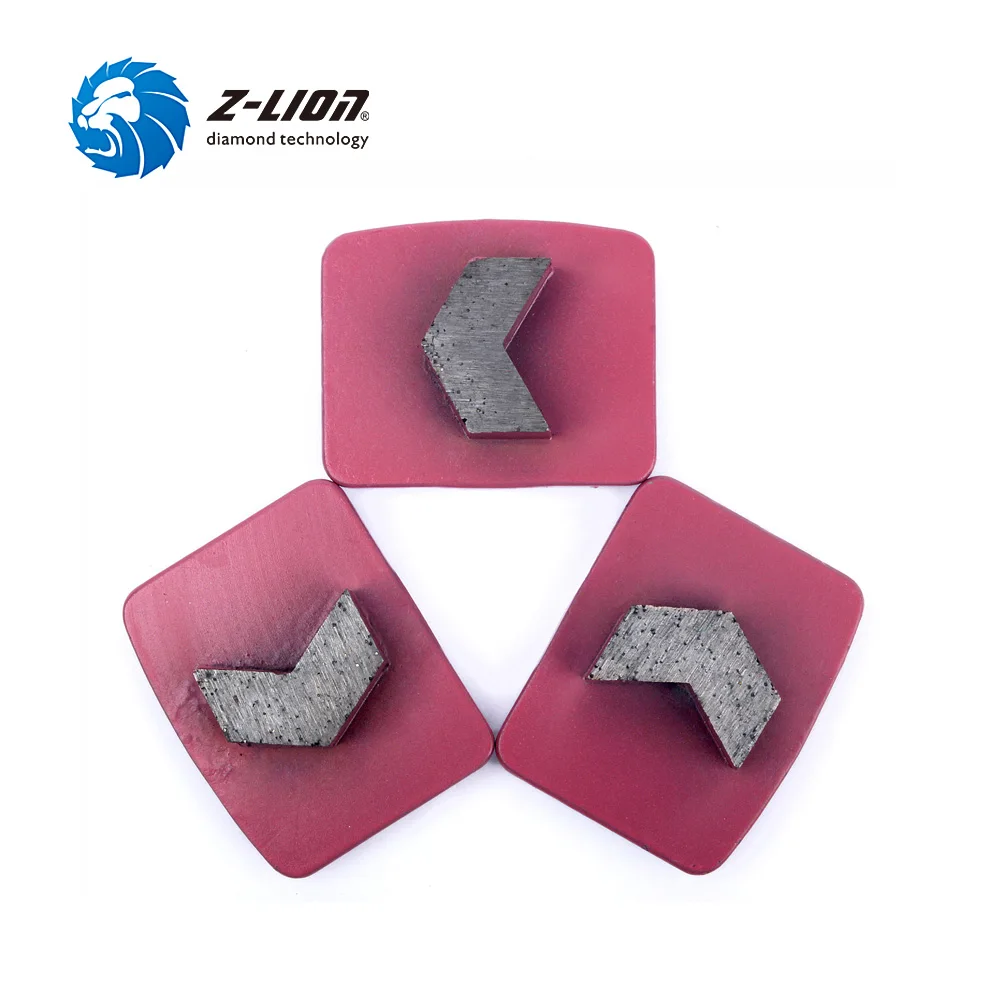 Z-LION 3pcs #20/30 Diamond Grinding Disc Arrow Segments Metal Bond Concrete Floor Plate RediLock Abrasive Block | Инструменты