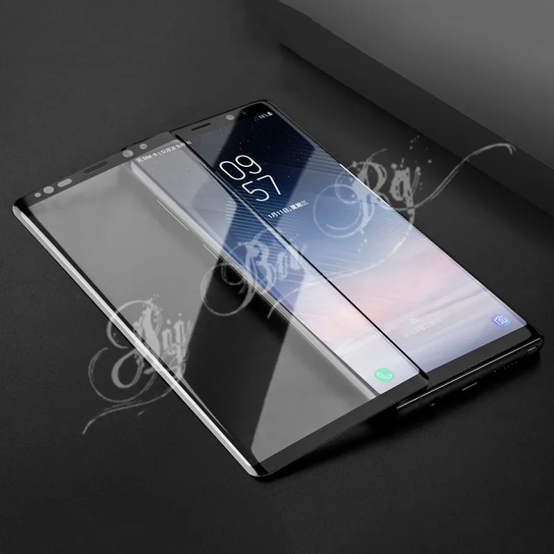 Цвет 3D полное покрытие закаленное стекло протектор экрана для samsung Galaxy S8 Plus Note 9 8 черный Золотой Синий Серебряный