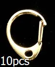 10pcs goldround 5-10 шт Kawaii Сердце DIY аксессуары Дельфин Омар застежка Декор звезда Сакура Подвески Ювелирные изделия из смолы крючки для ключей фурнитура - Цвет: 10pcs goldround
