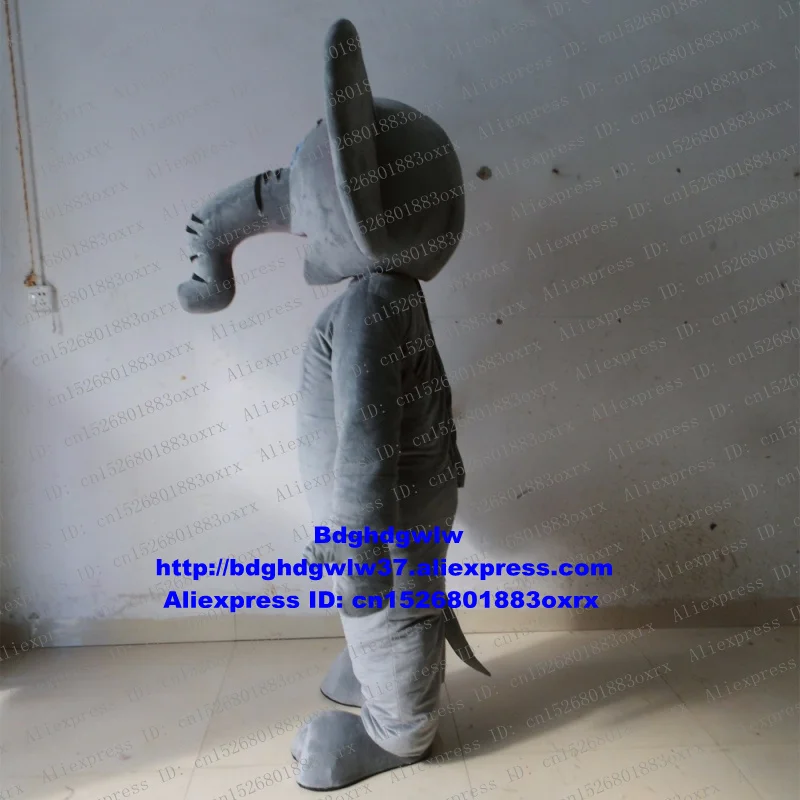 Grey Elephant Elephish Mascot Costume Adult Cartoon Character Outfit Suit Enterprise Propaganda Campaign zx2418 | Тематическая