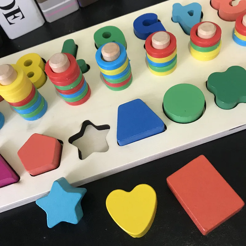 Высокое качество Монтессори для детей дошкольного возраста обучающие средства подсчета и укладки доска деревянная математическая игрушка Обучающие Развивающие игрушки