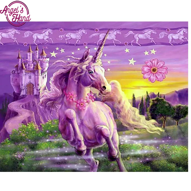 

5D Diy Diamond painting unicorn Diamond Embroidery horse Full Square Diamond mosaic Rhinestone Crafts Embroidery Animal Paradis