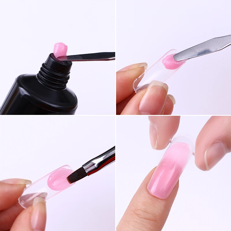 20pcs Transparent Nail Gel Polish Quick Building Mold Tips Dual Forms Finger Extension Art UV Builder Tool | Красота и здоровье