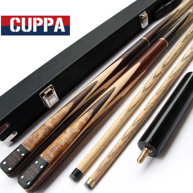 Ручная работа Cuppa 3/4 Snooker Cue s Stick бильярдный 9 8 мм/11 5 мм наконечник с черным Чехол