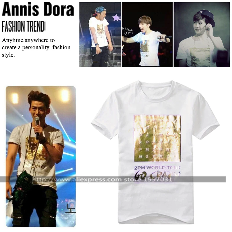 Футболка с коротким рукавом в стиле KPOP 2PM 2014|t-shirt style|t-shirt t-shirtt-shirt short |