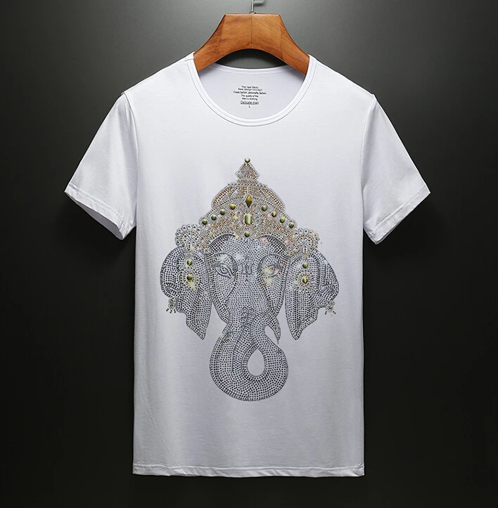 Футболка мужская с короткими рукавами хлопковая приталенная рубашка круглым