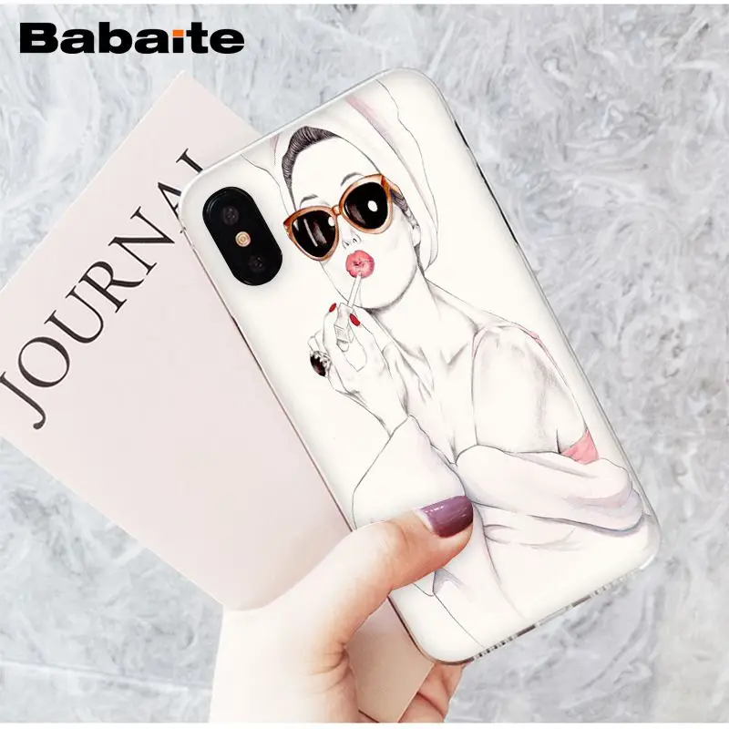 A2 Babaite vogue girl boss Мягкий силиконовый прозрачный чехол для телефона Apple iPhone 8 7 6 6S Plus X XS MAX 5 5S SE XR Чехол для мобильного телефона - Цвет: A2
