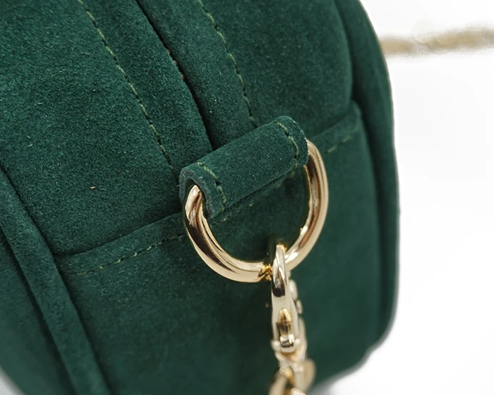 Женская сумка Кроссбоди LilyHood летняя зеленая мини из натуральной кожи с бахромой