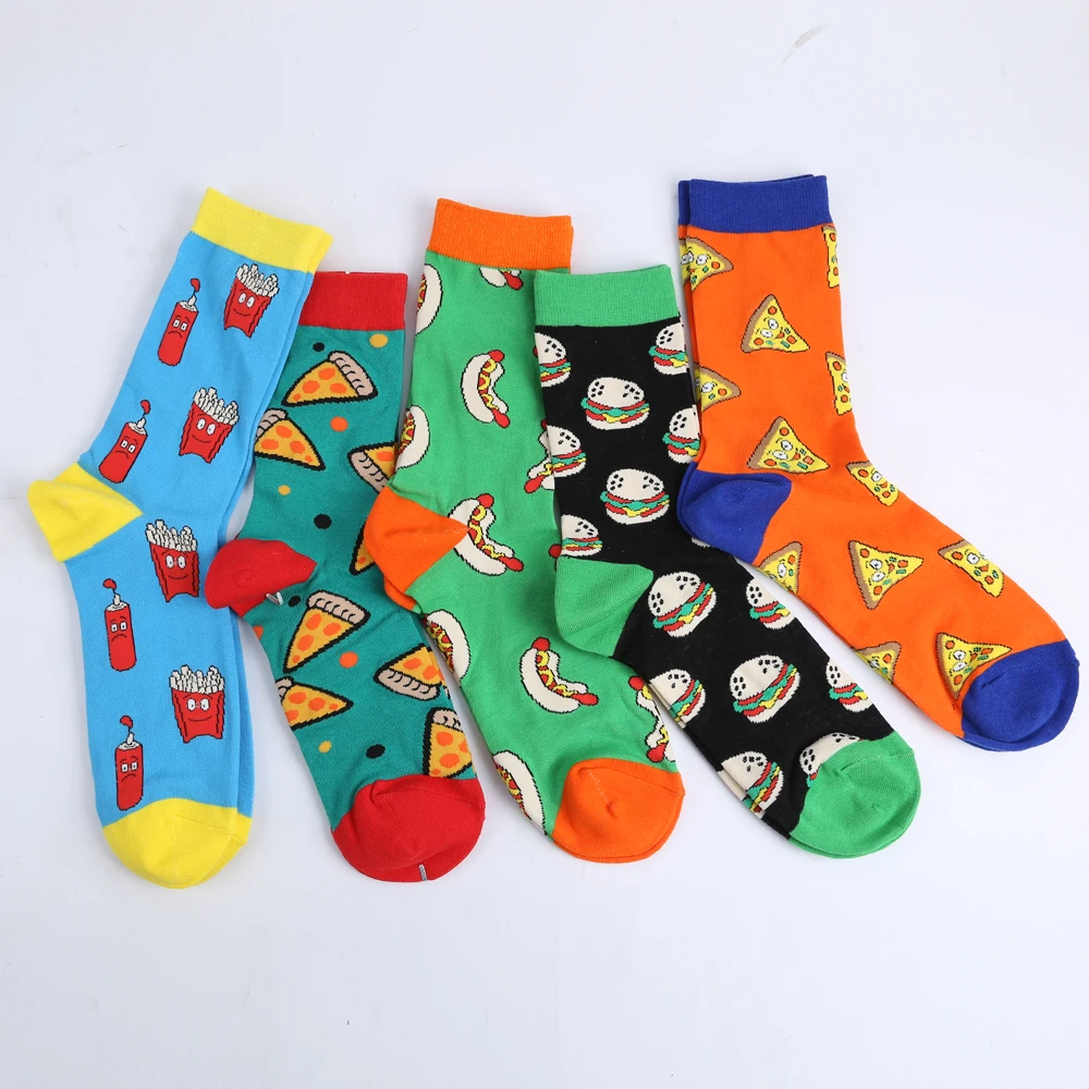 Modeager бренд картофель фри гамбургер пиццы колбасные изделия Для мужчин хлопковые