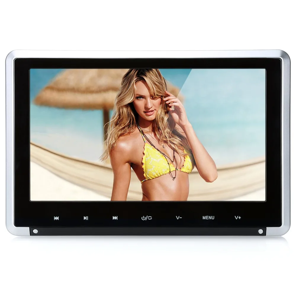 Тыква 10 1 дюймов 1024*600 подголовник автомобиля монитор DVD видео плеер USB/SD/HDMI/FM TFT ЖК