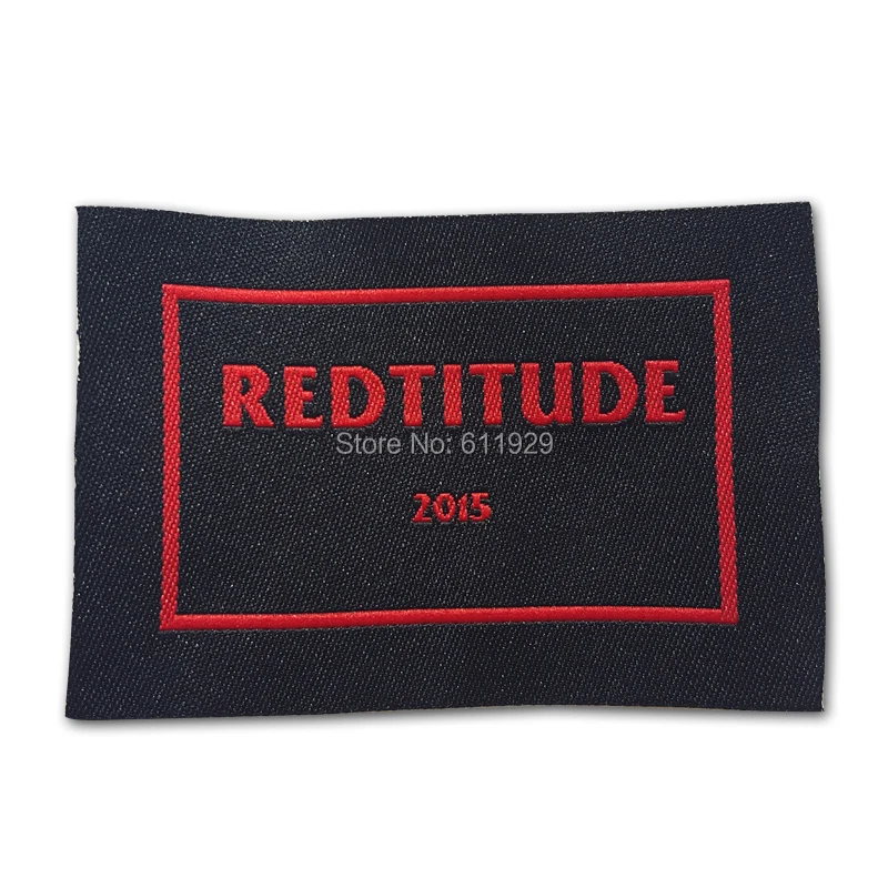 free shipping custom clothing shirt jacket woven labels/garment tags printing/logo brand name/embroidered main tag/collar label