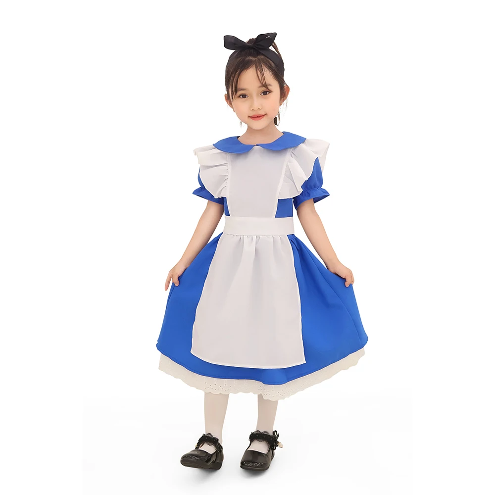 Для девочек Алиса в стране чудес вечерние Алисы Детский костюм для