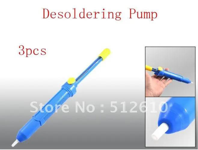 3 шт. Синий Желтый корпус всасывающий вакуумный насос для удаления припоя