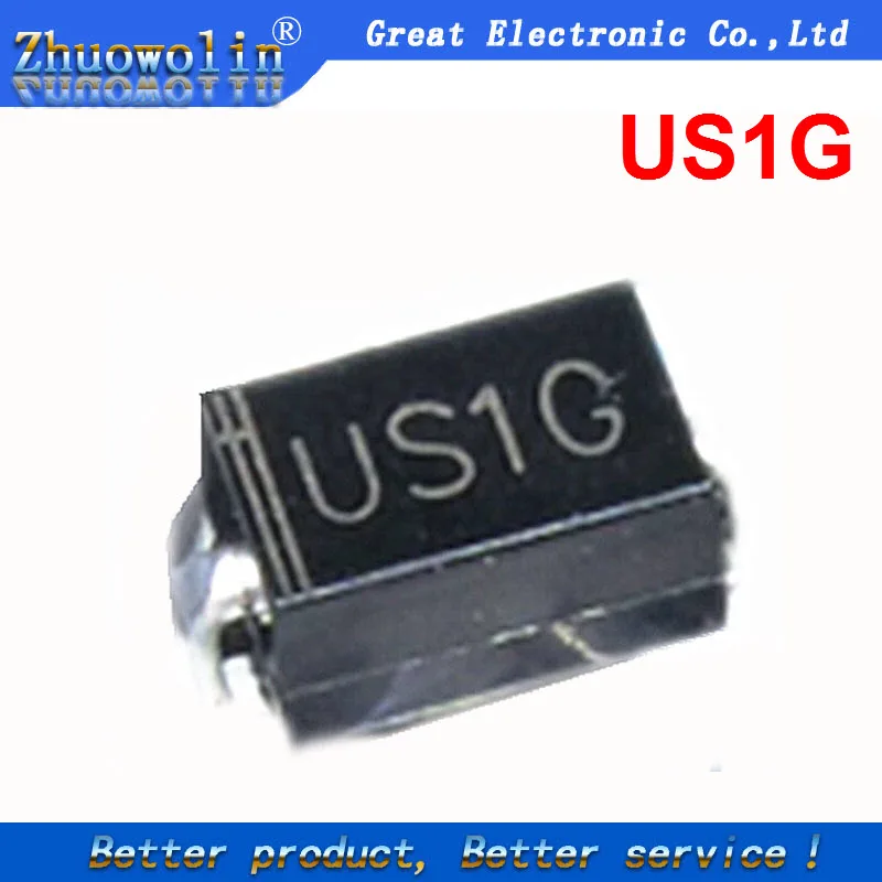 100 шт./лот SMA US1G HER105 1A 400 В быстрое восстановление диод|fast recovery diode|recovery diodefast |