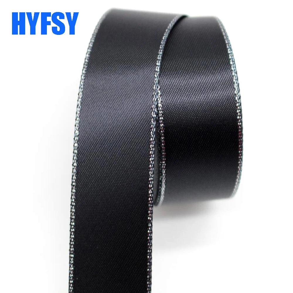 Новинка 10 мм/22 мм/38 мм лента Серебряная лента Двусторонняя DIY материалы ручной работы подарочная упаковка бант для волос серебряный край