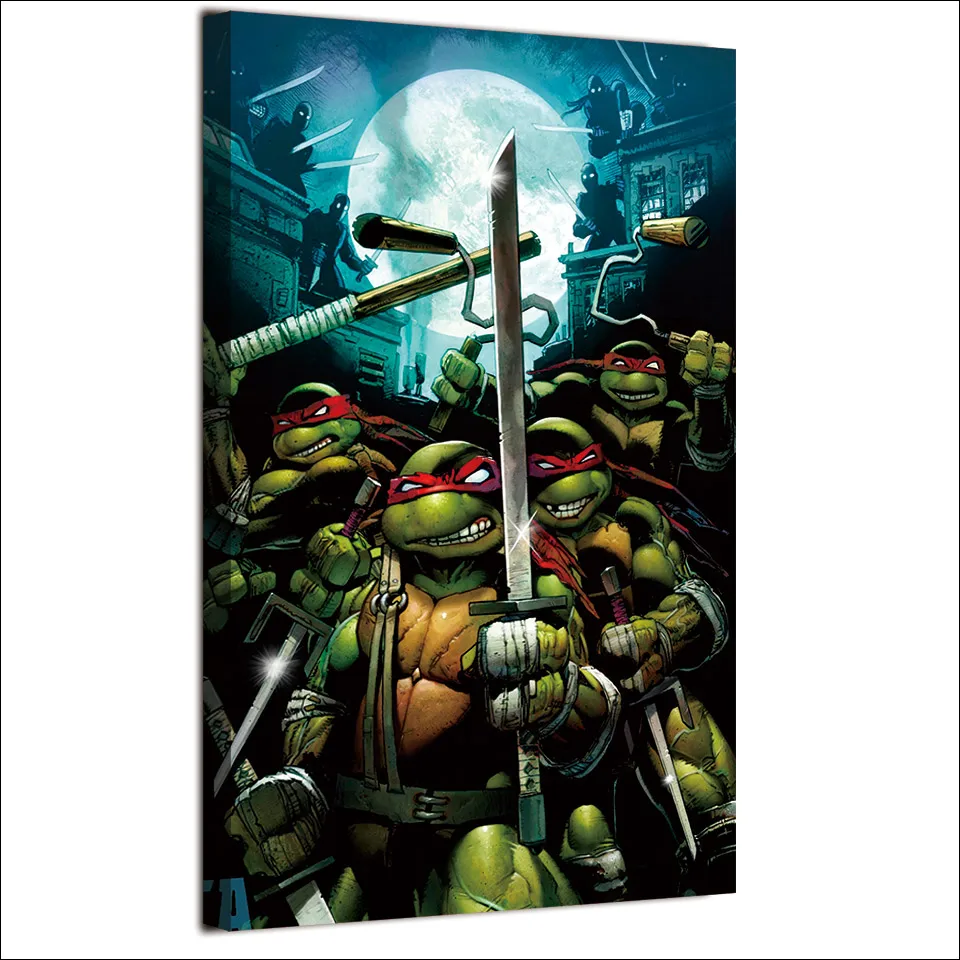 1 шт. Картина на холсте TMNT warriors домашний декор киноплакаты и принты Картина на холсте для гостиной XA1879D
