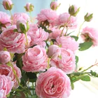 1 комплект Роза из искусственного шелка Цветок для дома свадебное украшение Роза поддельный цветок день рождения DIY декоративный цветок