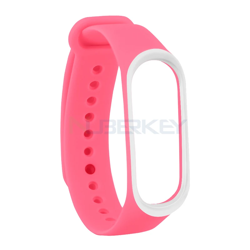 Pink White Браслет для xiaomi mi Band 4 3 спортивный ремешок часы силиконовый ремешок для xiaomi mi band 3 аксессуары браслет mi band 4 ремешок - Цвет: Pink White