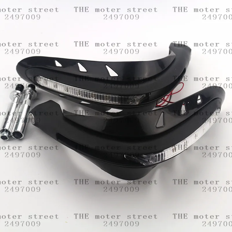 

free shipping Universal Motorcycle Handguards Motocross Hand Guards One Set Combination Handlebar Protector With LED Turn Signal