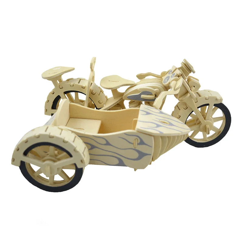 BOHS DIY Деревянные 3D головоломки масштаб трехколесный мотоцикл модель|motorcycle