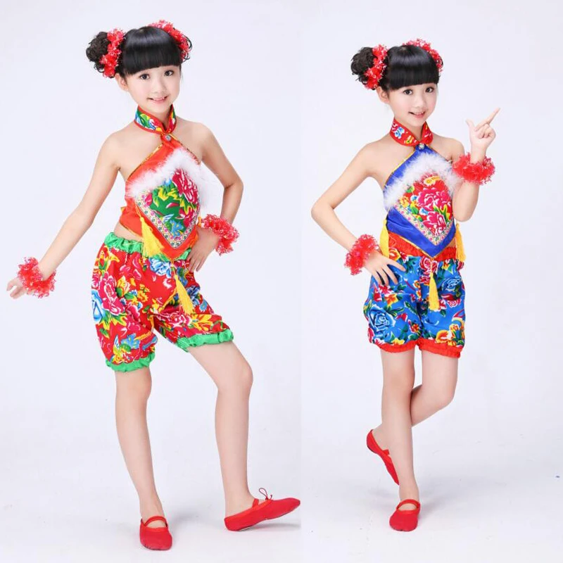 Детский традиционный костюм для китайских танцев Национальный танцевальный