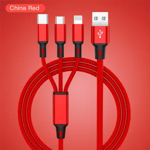 USB-кабель для iPhone 13, 12, 11, XS, X, 8, 7, 6, зарядное устройство 3 в 1, кабель Micro USB, USB Type C, мобильный телефон кабели для Samsung S9