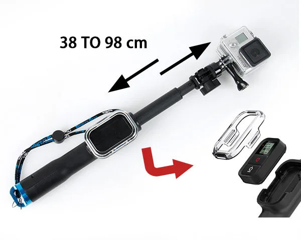 Для GoPro Hero 4/3 +/3 пульт дистанционного управления + удлинитель монопод штатив