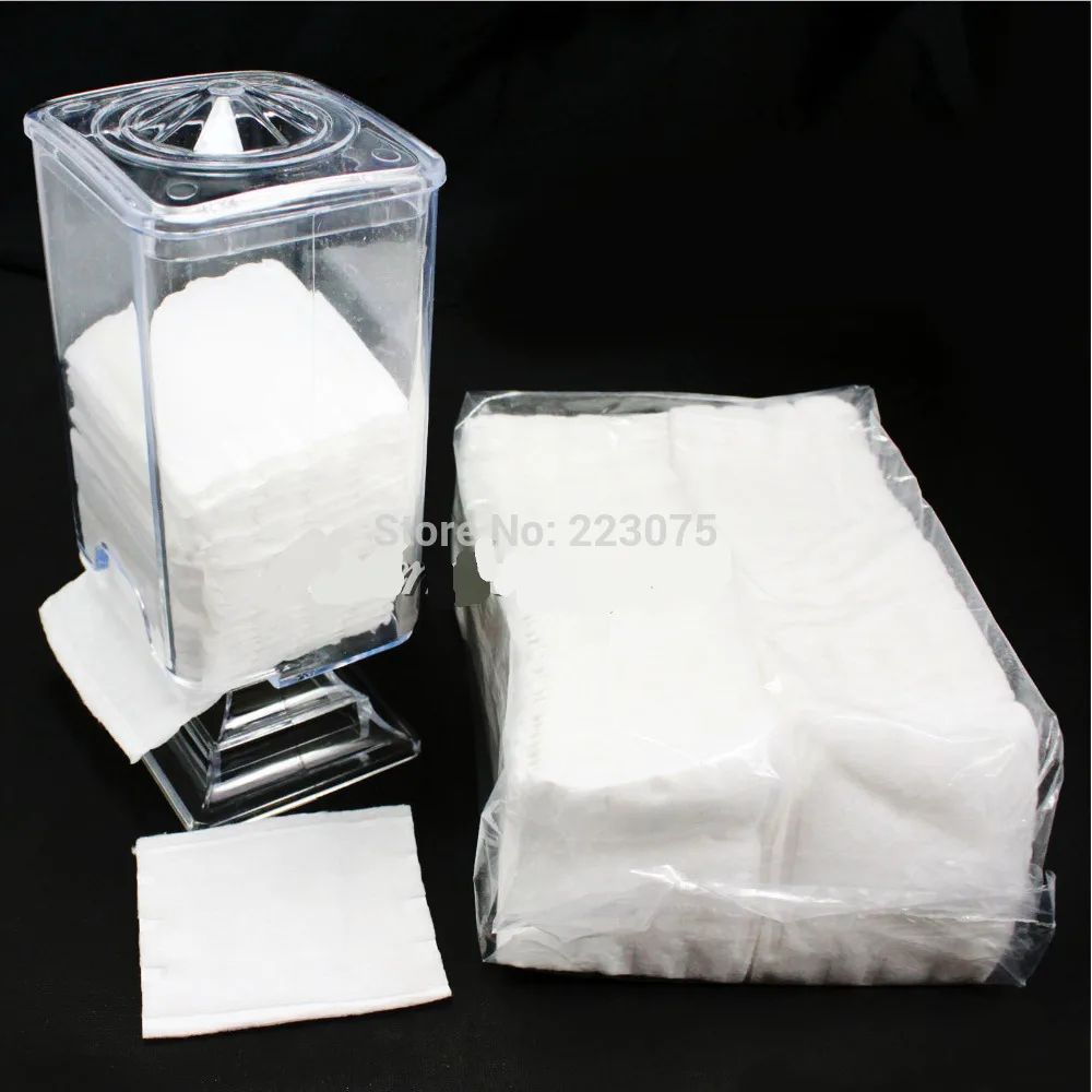 

New Nail Art Wipes Holder for Polish Remover & 100pp Facial Cotton Pads Cleansing