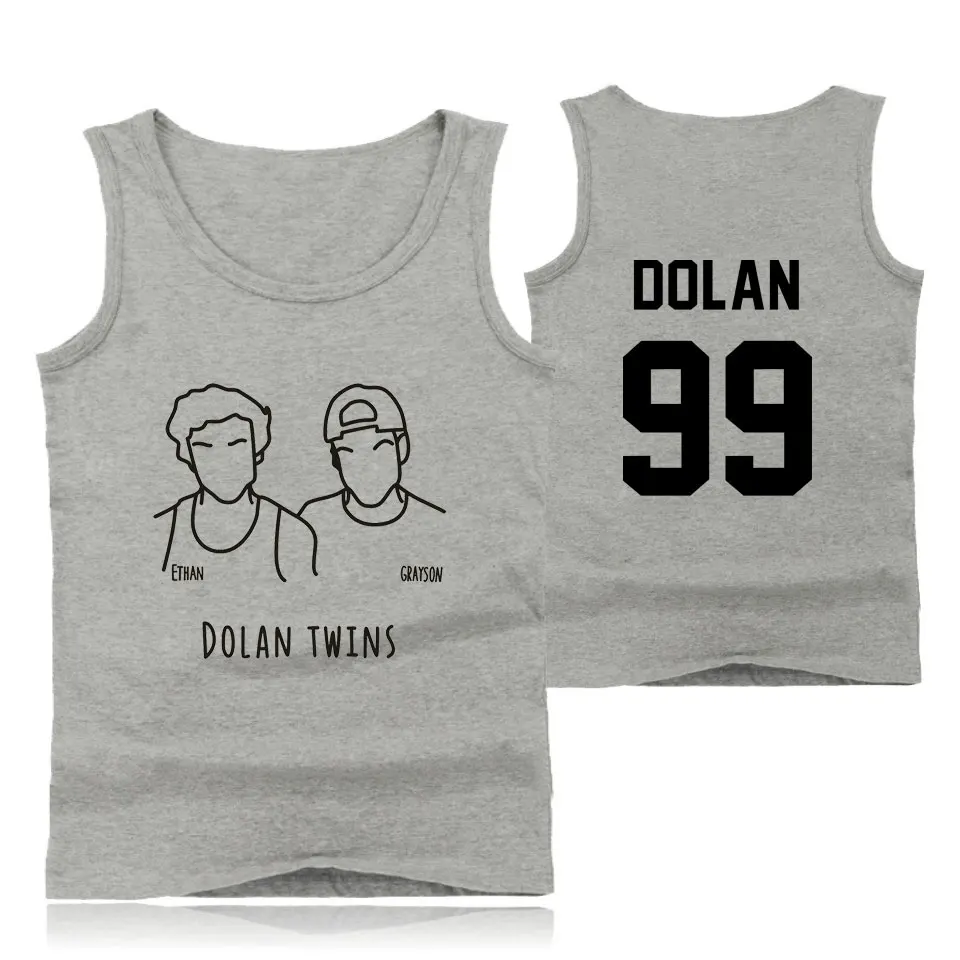 Майка Youtuber Dolan Twins летние забавные крутые Модные топы с принтом мужской жилет