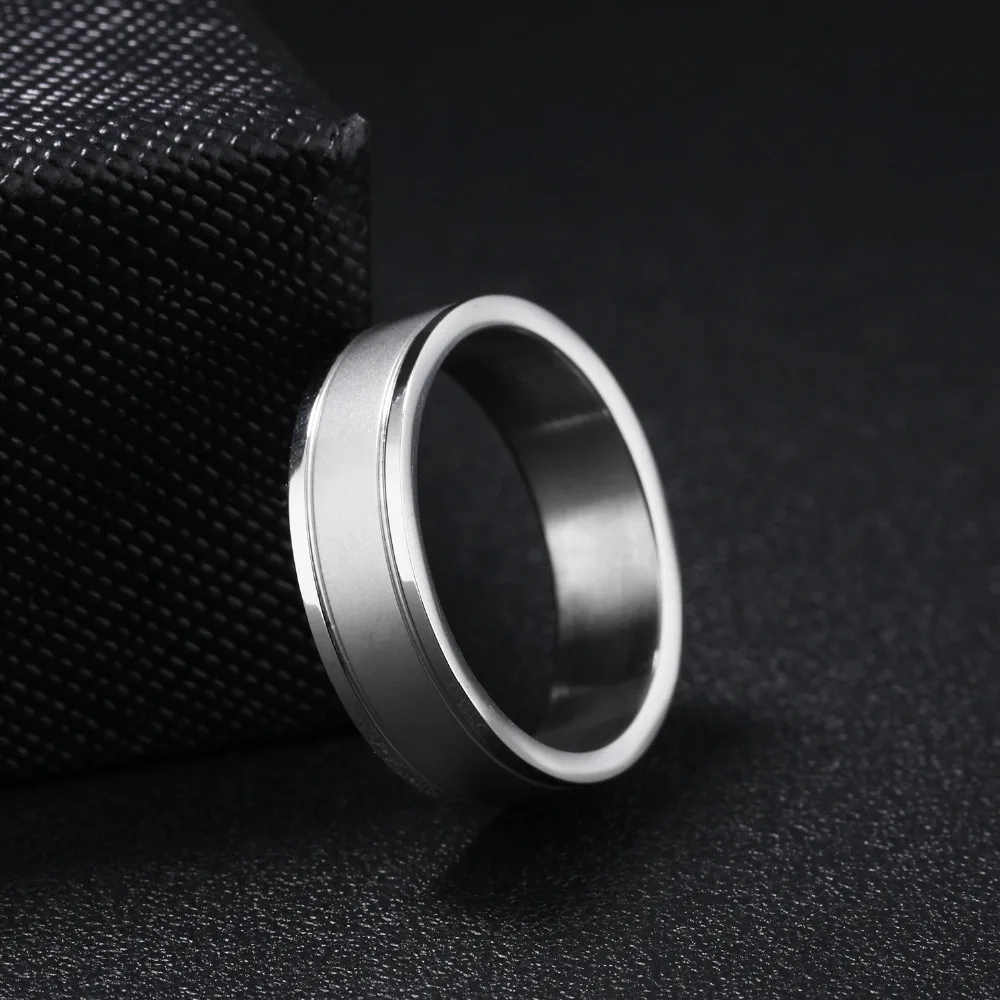 OPK Романтика тусклый полированный Свадебные Кольца для возлюбленной мужчин