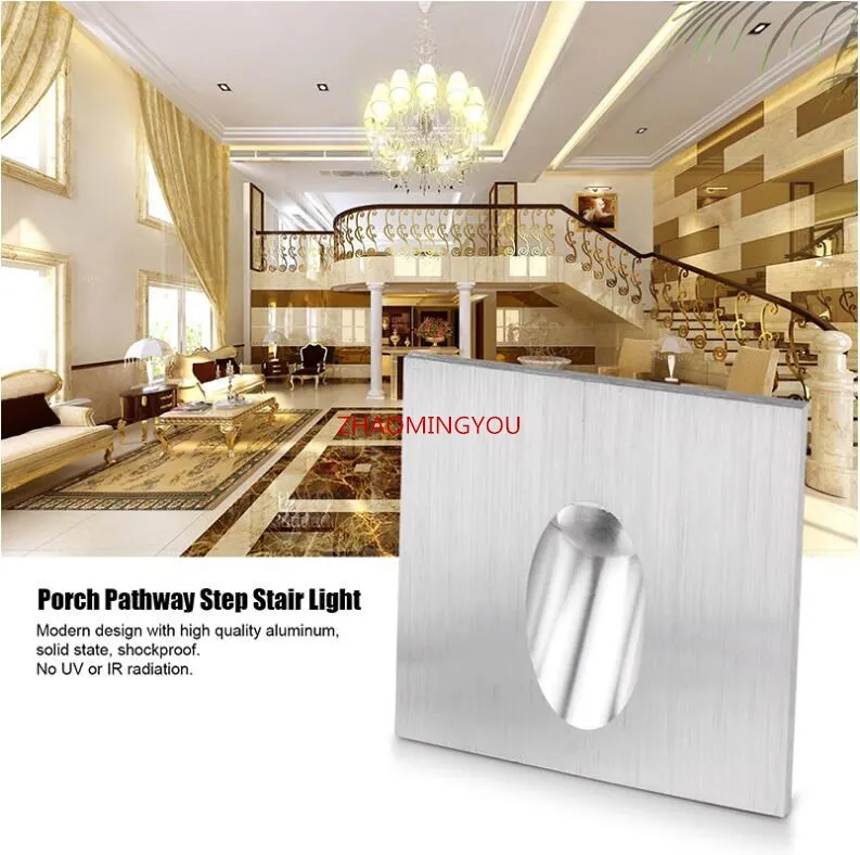 Настенный светодиодный светильник YOU алюминиевый для лестницы 3 Вт встроенный