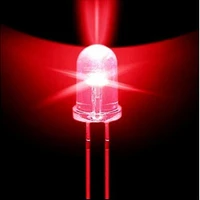 100pcs 5mm round red super bright emitting diode led light 5000mcd