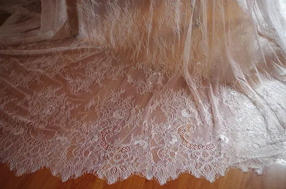 1 ярд Шантильи кружевной ткани свадебные кружева Кружева ретро Свадебная