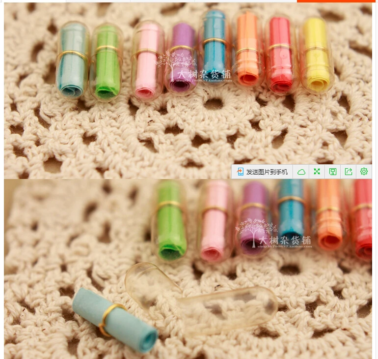 100 шт./лот желая маленькая бумажная рулонная бутылка цветная бумага мини с