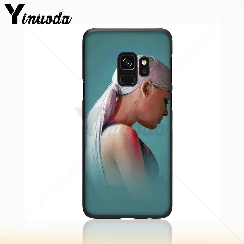 Yinuoda ariana grande Smart Cover Black Soft Shell Phone Case For Samsung Galaxy s9 s8 plus note 8 note9 s7 note5 funda | Мобильные