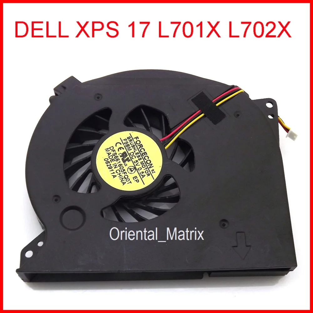 

Free Shipping New DFS661605FQ0T MG62090V1-Q030-S99 5V 0.5A For DELL XPS 17 L702X L701X CPU 0XKD45 0P0RNT Laptop CPU Cooling Fan