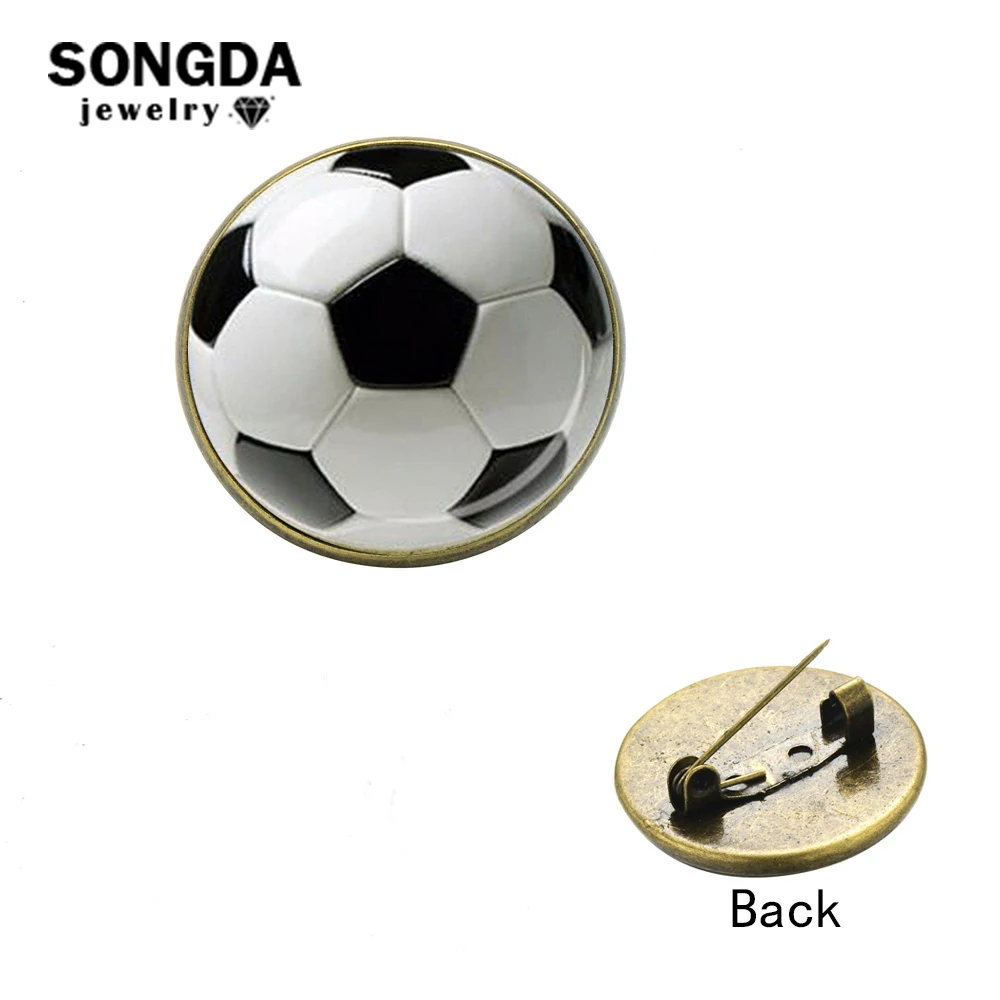 SONGDA уникальный спортивный брошь футбольной тематики модные стеклянная
