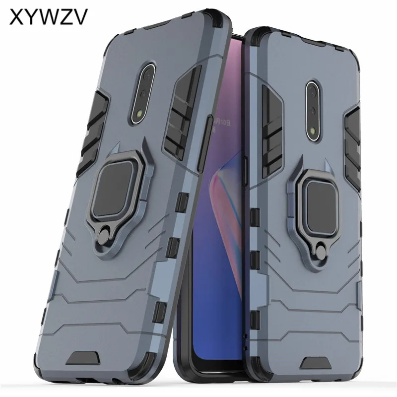 Чехол для Oppo Realme X мягкий силиконовый Жесткий бронированный металлический