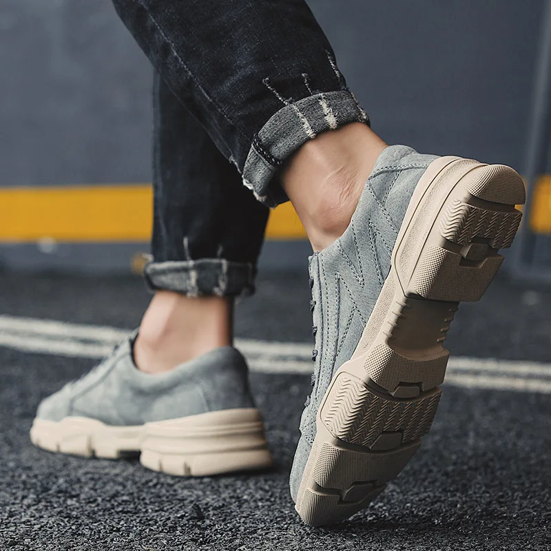 ZSAUAN 38-46 Drop Shipping Stylish Luxury Shoes Men European Korea Men Casual Leather Shoes Crash Proof Young Men Shoes