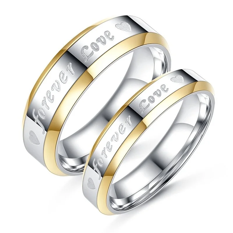2020 обручальное кольцо золотого цвета из нержавеющей стали forever love promise ювелирное