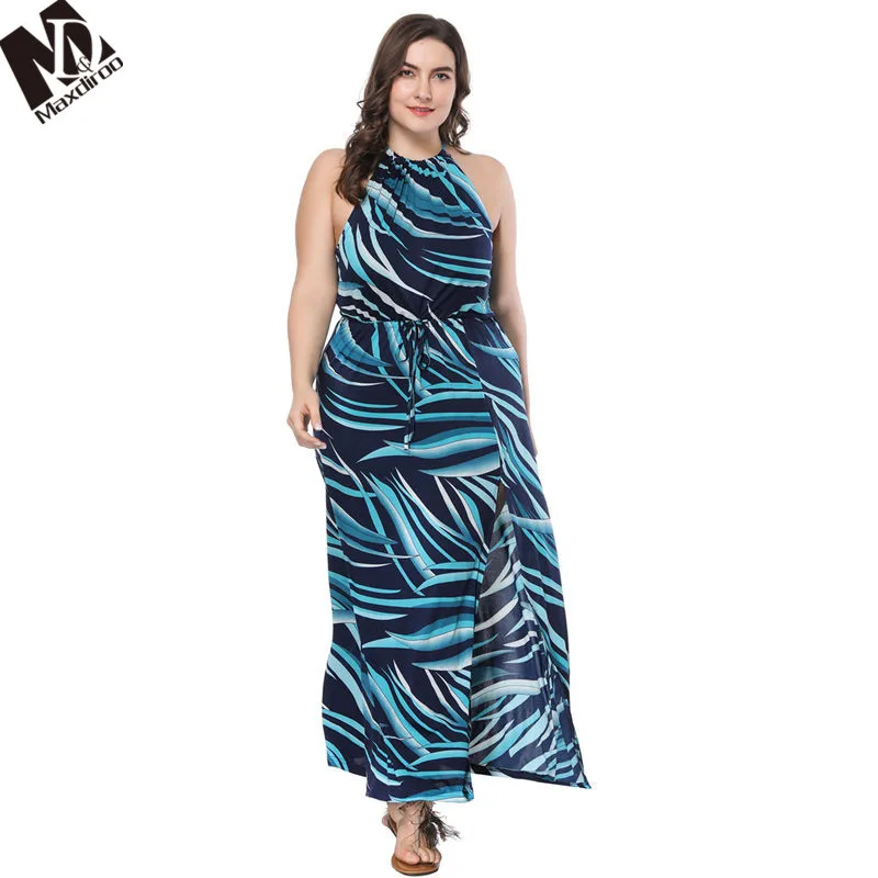 Maxdiroo Women Summer Off Shoulder Dress Plus Size Beach Ladies Dresses Causal Chiffon Long Maxi 5xl 6xl 7xl | Женская одежда
