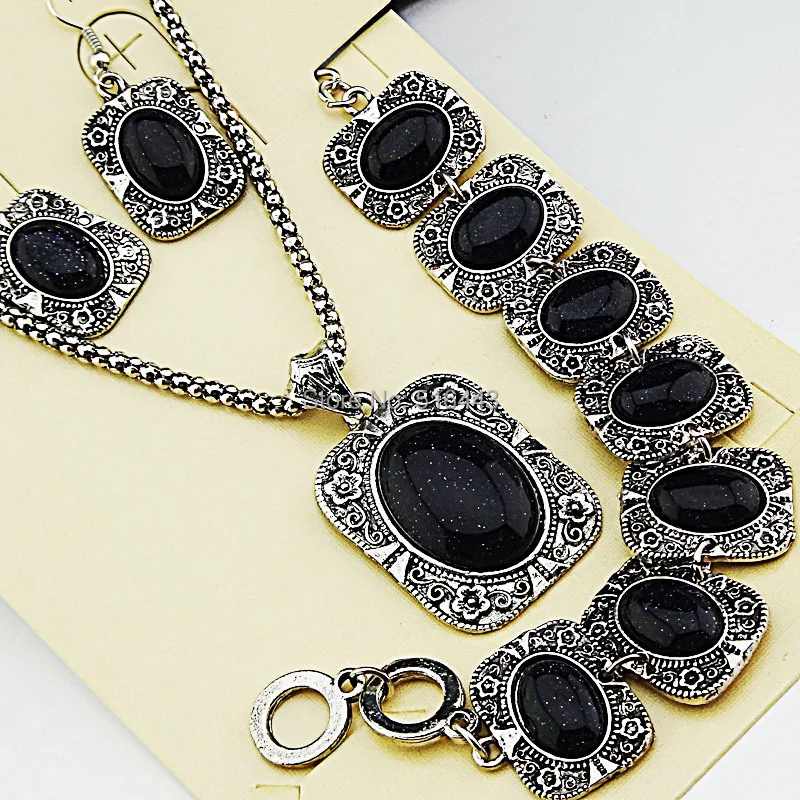 Комплект женских ювелирных украшений браслет и ожерелье серебро 3 шт. | Украшения