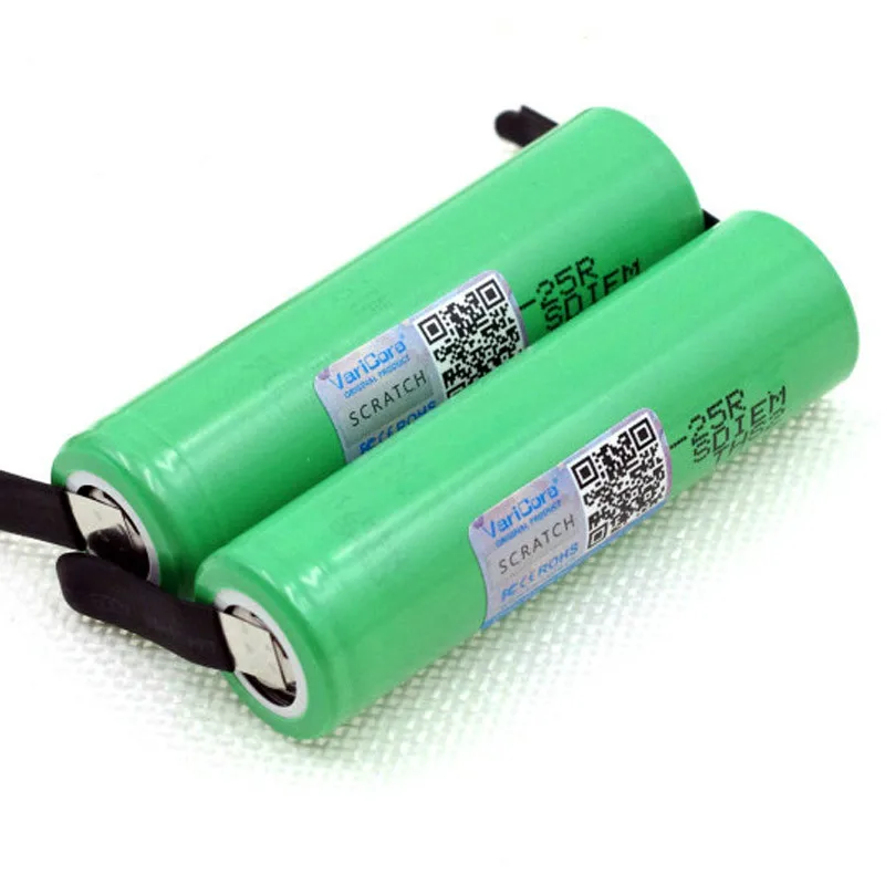 6 шт./лот бренд 18650 2500mAh перезаряжаемая батарея 3,6 V INR18650 25R M 20A разрядные аккумуляторы+ никелевый лист DIY