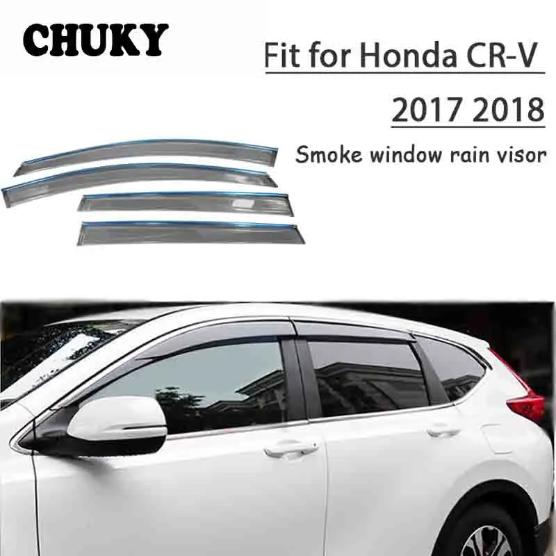 

Chuky 4 шт. ABS автомобильный Стайлинг окно дым солнцезащитные козырьки навесы защита от дождя для Honda CR-V 2017 2018 автомобильные аксессуары