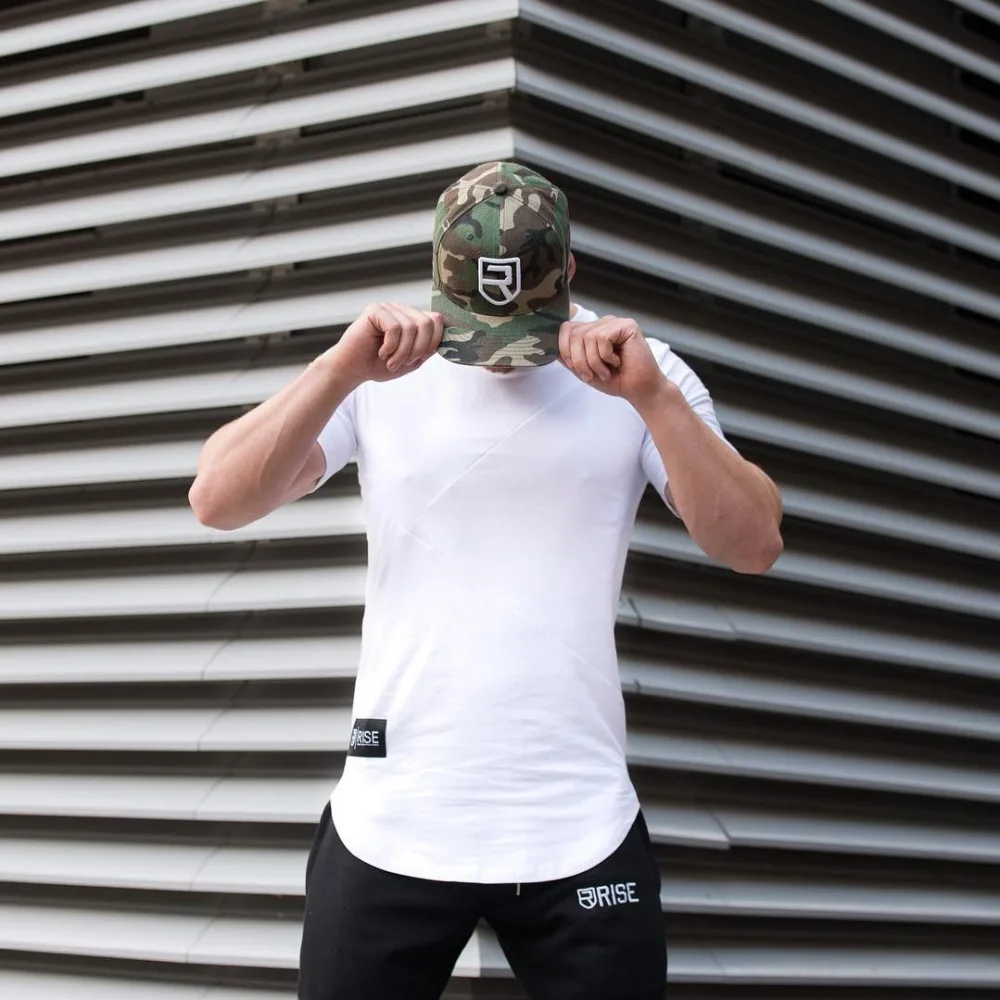 2019 новая линия одежды тренажерный зал Тощий Хлопок Футболка Мужская Фитнес Crossfit