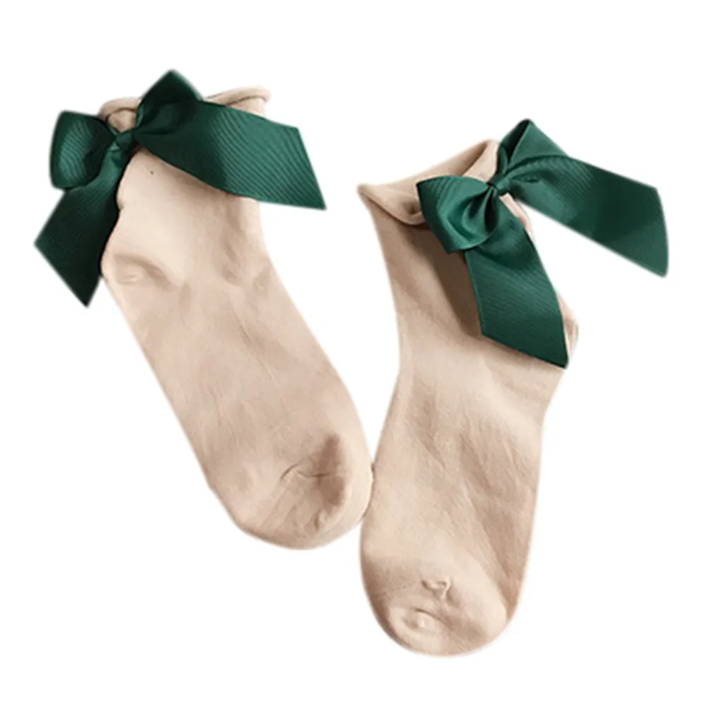 1 пара летних носков с большим бантом и лентой на каблуке летние носки простые