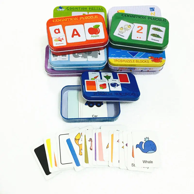 3D пазлы развивающие игрушки для детей набор железных коробок с транспортными