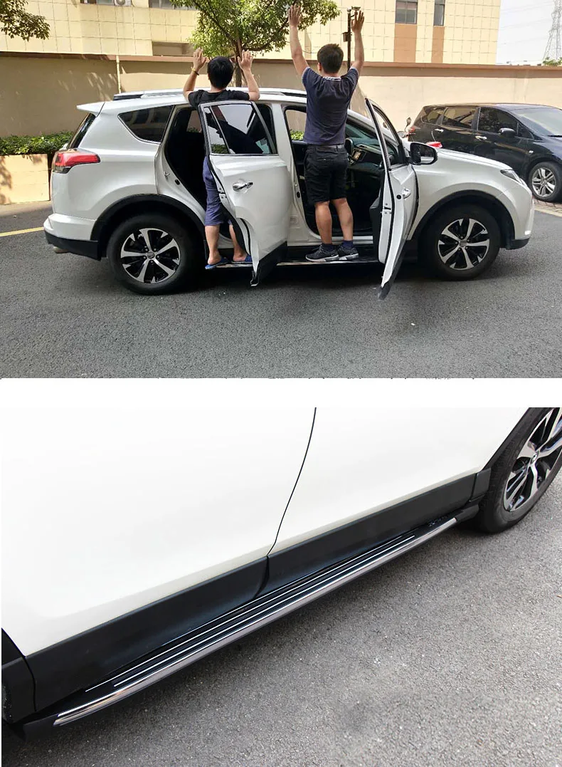 Роскошные боковые педали для подножки Toyota RAV4 2014 2019 новый дизайн модная внешняя