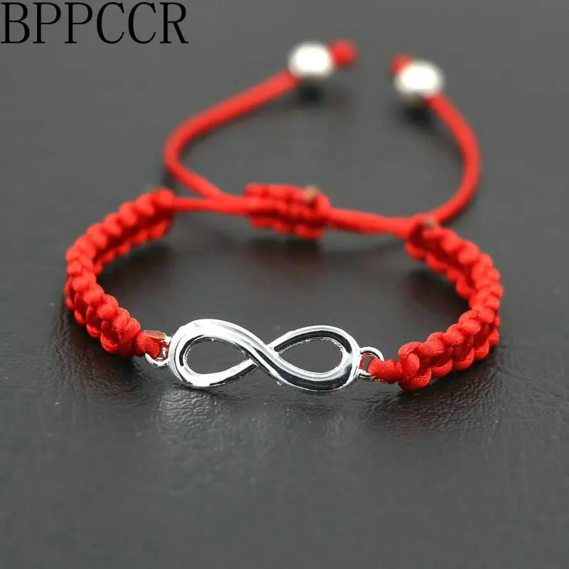 BPPCCR классический Серебряный цвет 8 Бесконечность оплетка женщины чакра